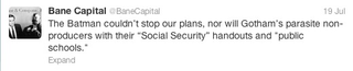 Illustration for article titled Bane Capital tweets its corporate takeover of Gotham City